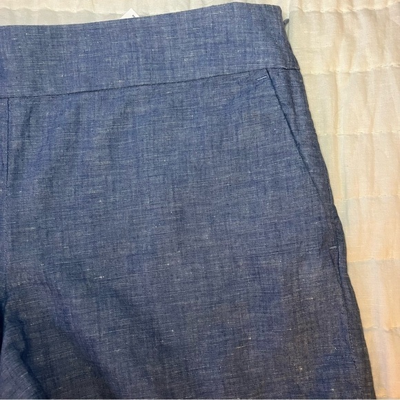 NWT Ann Taylor Loft Chambray Rivera Scalloped 4 Inch Inseam Shorts Size 8 - Picture 5 of 13